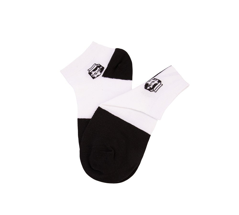 TARRAMARRA® Cotton No Show Socks One Pair - Socks - White/black - One Size - Uggoutlet