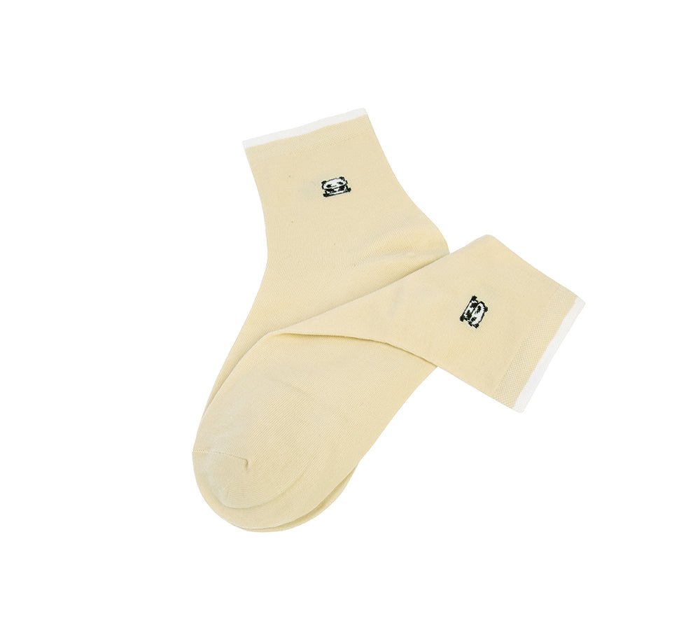 TARRAMARRA® Cotton Quarter Crew Socks One Pair - Socks - Cream - One Size - Uggoutlet