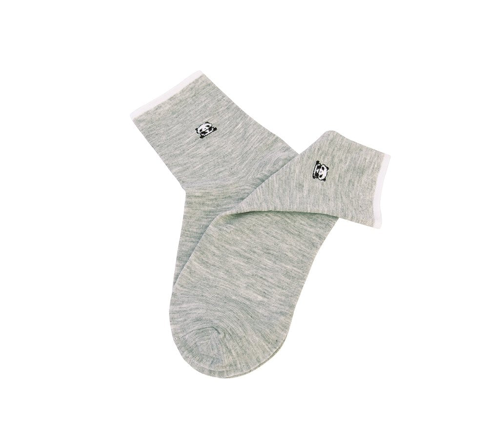 TARRAMARRA® Cotton Quarter Crew Socks One Pair - Socks - Grey - One Size - Uggoutlet