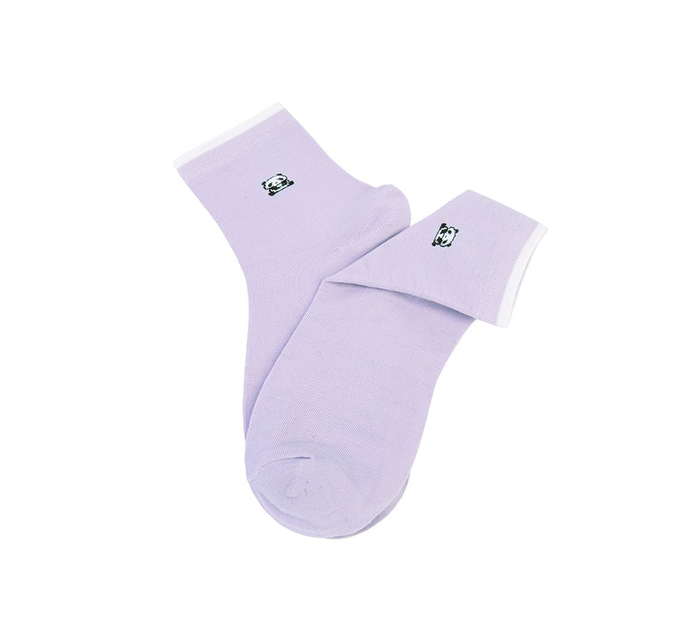 TARRAMARRA® Cotton Quarter Crew Socks One Pair - Socks - Lilac - One Size - Uggoutlet