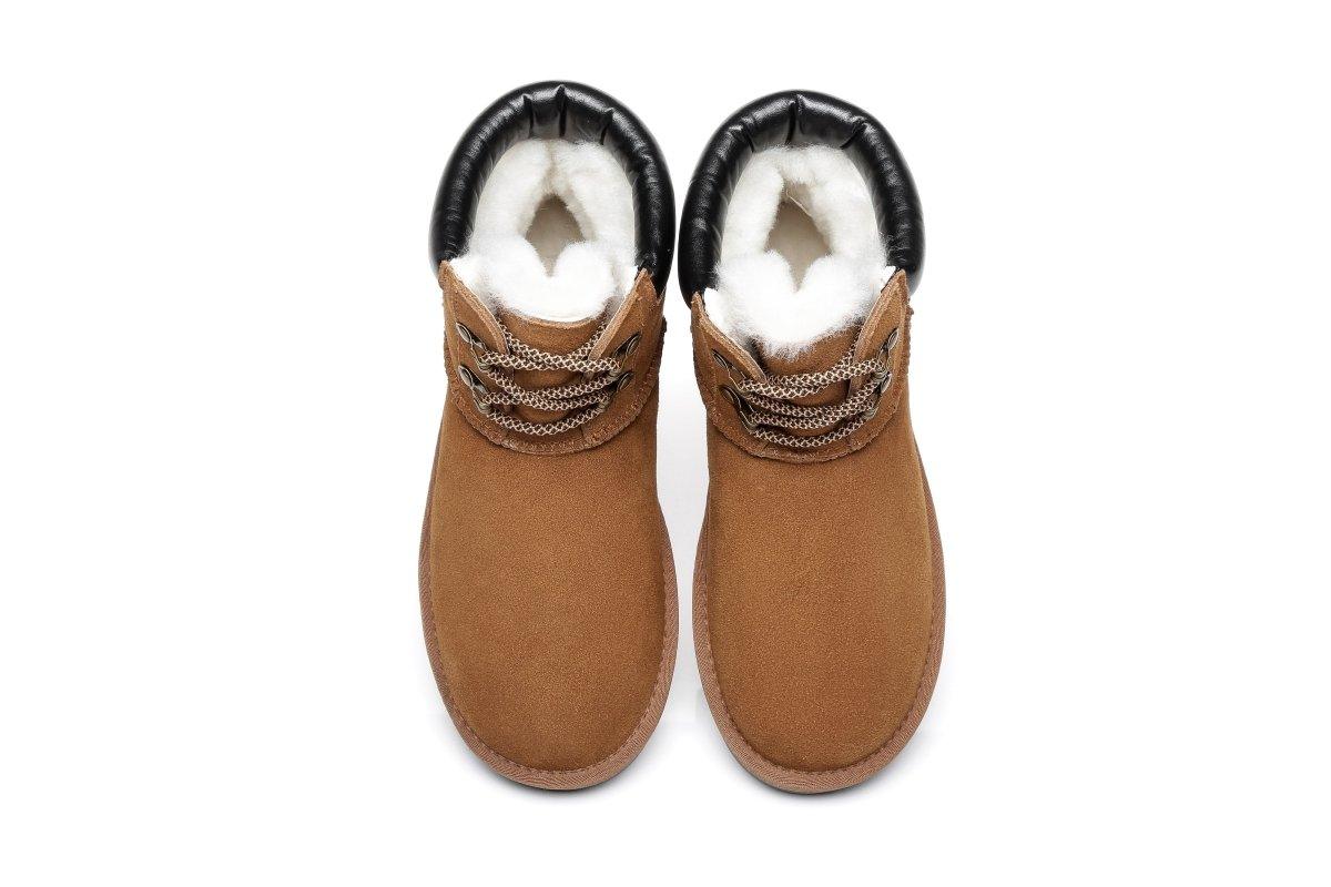 TARRAMARRA® Fashion Boots Dara Cow Suede Sheepskin Lining - UGG Boots - Chestnut - AU Ladies 4 / AU Men 2 / EU 35 - Uggoutlet