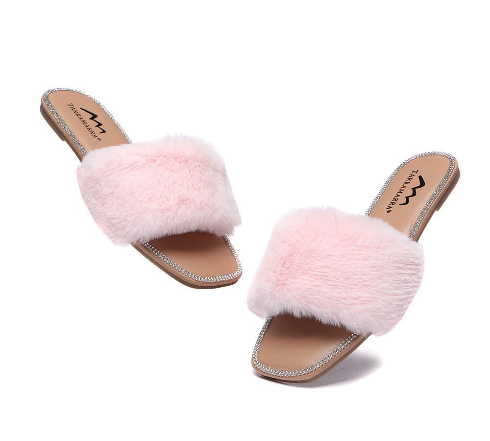 TARRAMARRA® Fluffy Diamante Women Sandals - Sandals - Pink - AU Ladies 5 / AU Men 3 / EU 36 - Uggoutlet