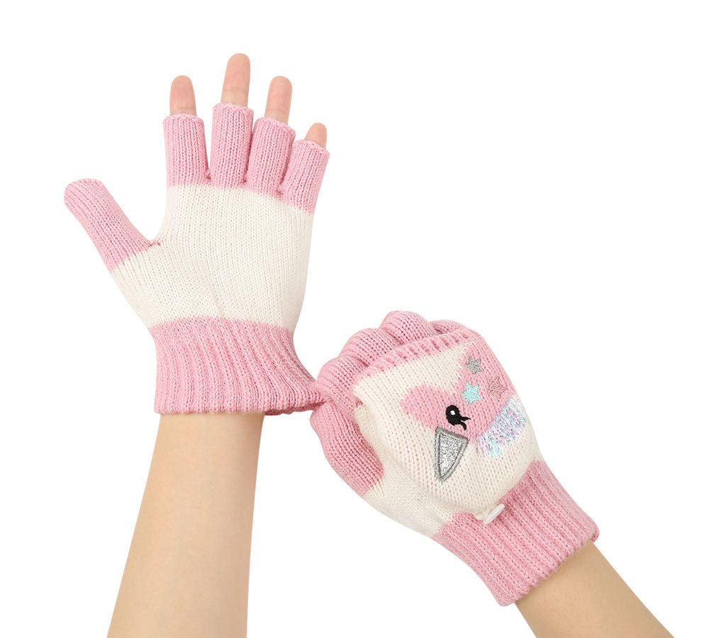 TARRAMARRA® Kids Knit Unicorn Beanie & Gloves Set - Hats - Unicorn - One Size - Uggoutlet
