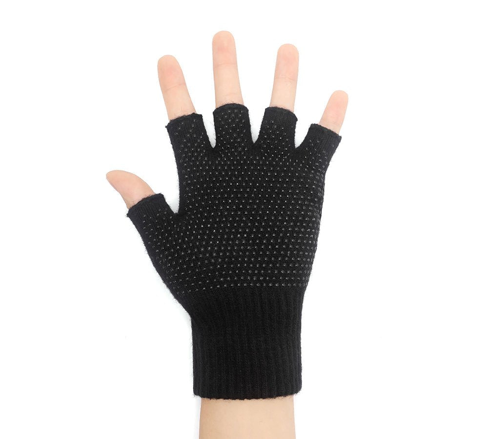 TARRAMARRA® Mens Fingerless Gloves With Non Slip Dots - Gloves - Black - One Size - Uggoutlet