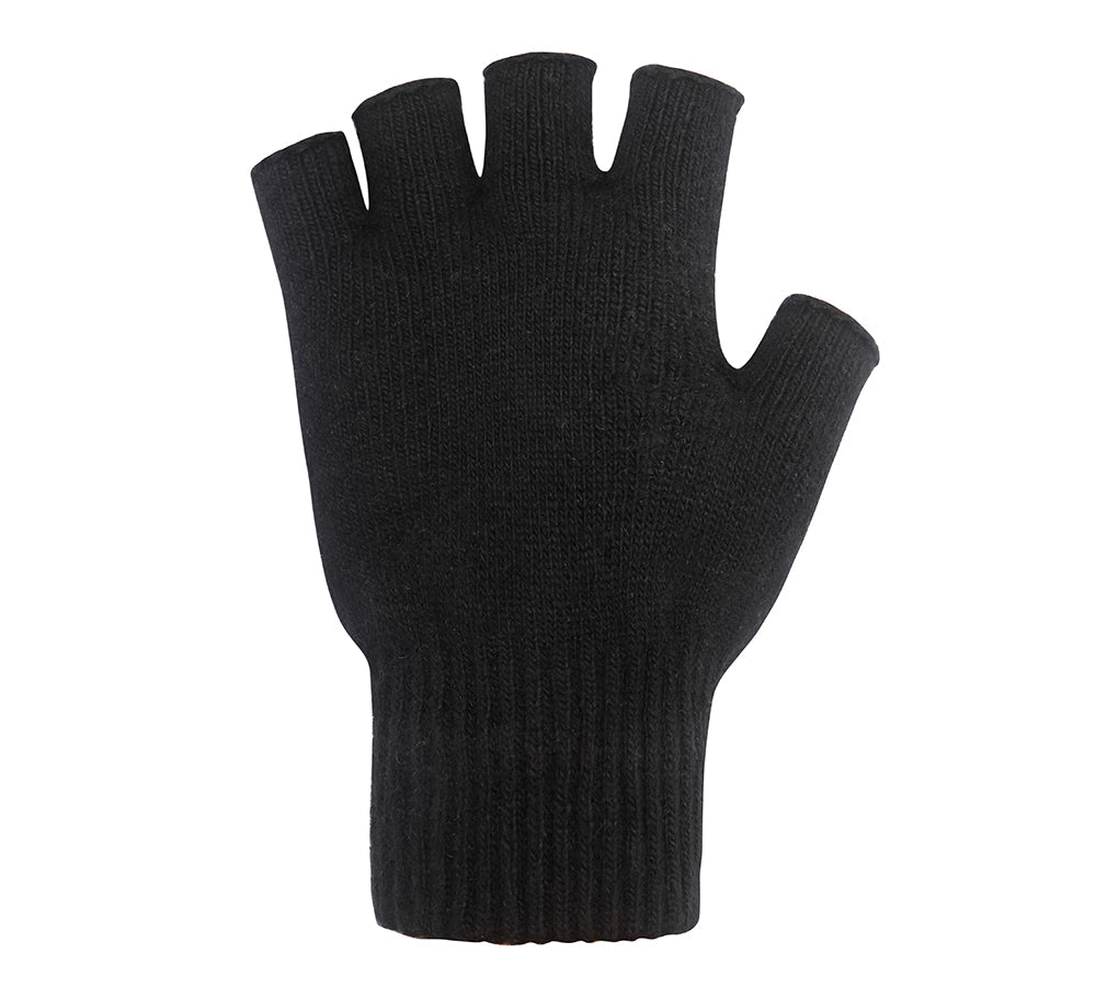 TARRAMARRA® Mens Fingerless Gloves With Non Slip Dots - Gloves - Black - One Size - Uggoutlet