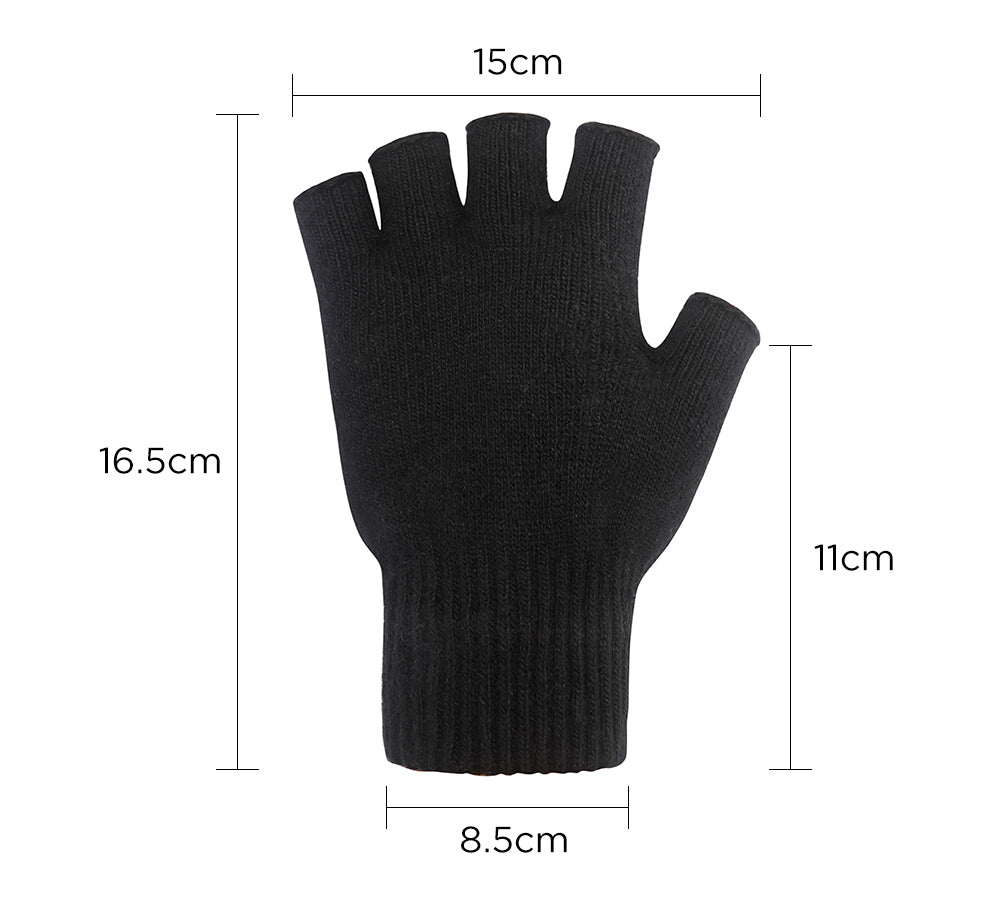 TARRAMARRA® Mens Fingerless Gloves With Non Slip Dots - Gloves - Black - One Size - Uggoutlet
