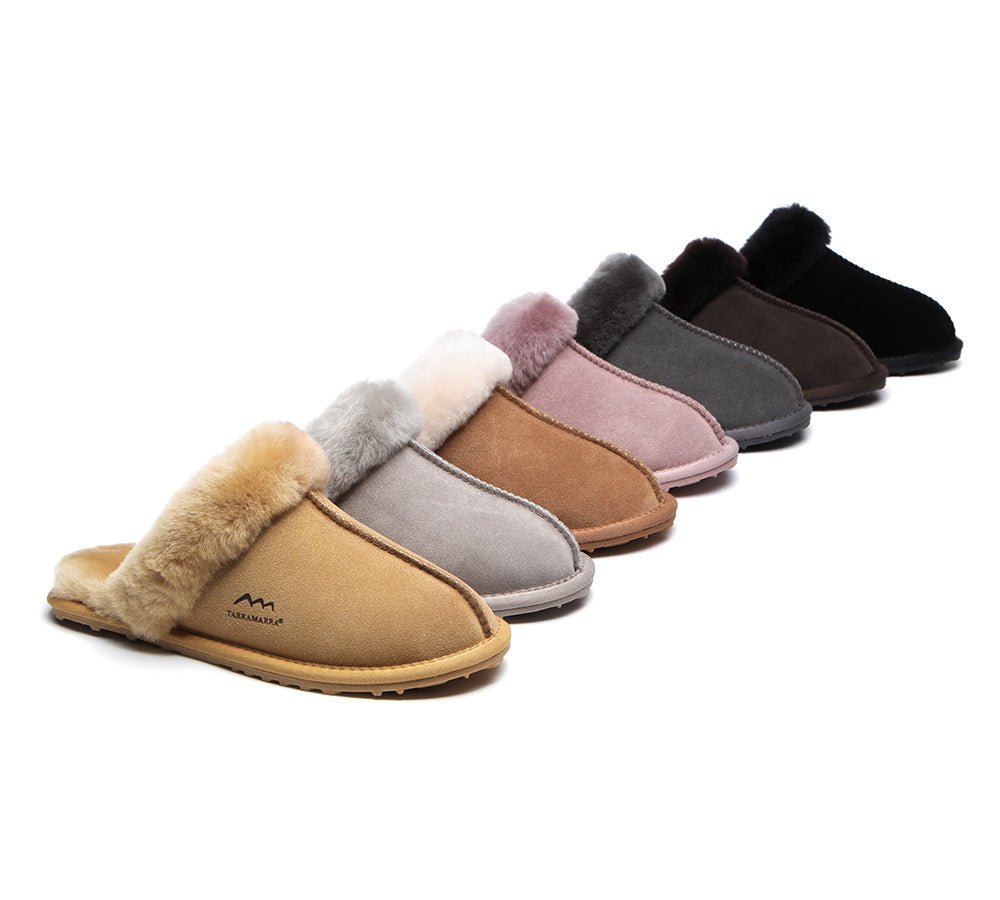 TARRAMARRA® Premium Sheepskin Unisex Slipper Rena - UGG Slippers - Dawn Pink - AU Ladies 4 / AU Men 2 / EU 35 - Uggoutlet