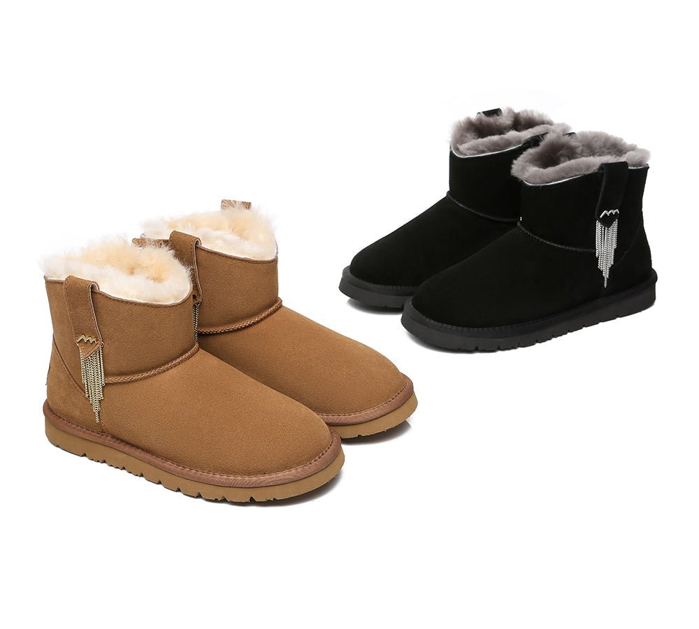 TARRAMARRA® Reeva Women Mini Boots - UGG Boots - Chestnut - AU Ladies 4 / AU Men 2 / EU 35 - Uggoutlet