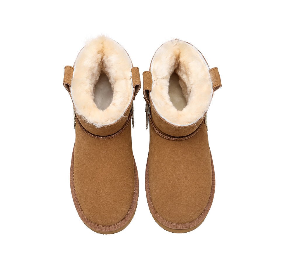 TARRAMARRA® Reeva Women Mini Boots - UGG Boots - Chestnut - AU Ladies 4 / AU Men 2 / EU 35 - Uggoutlet