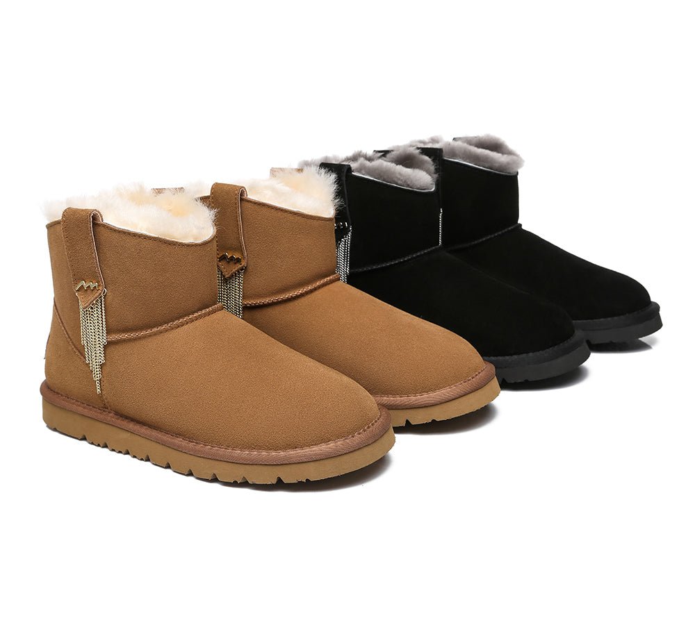 TARRAMARRA® Reeva Women Mini Boots - UGG Boots - Chestnut - AU Ladies 4 / AU Men 2 / EU 35 - Uggoutlet