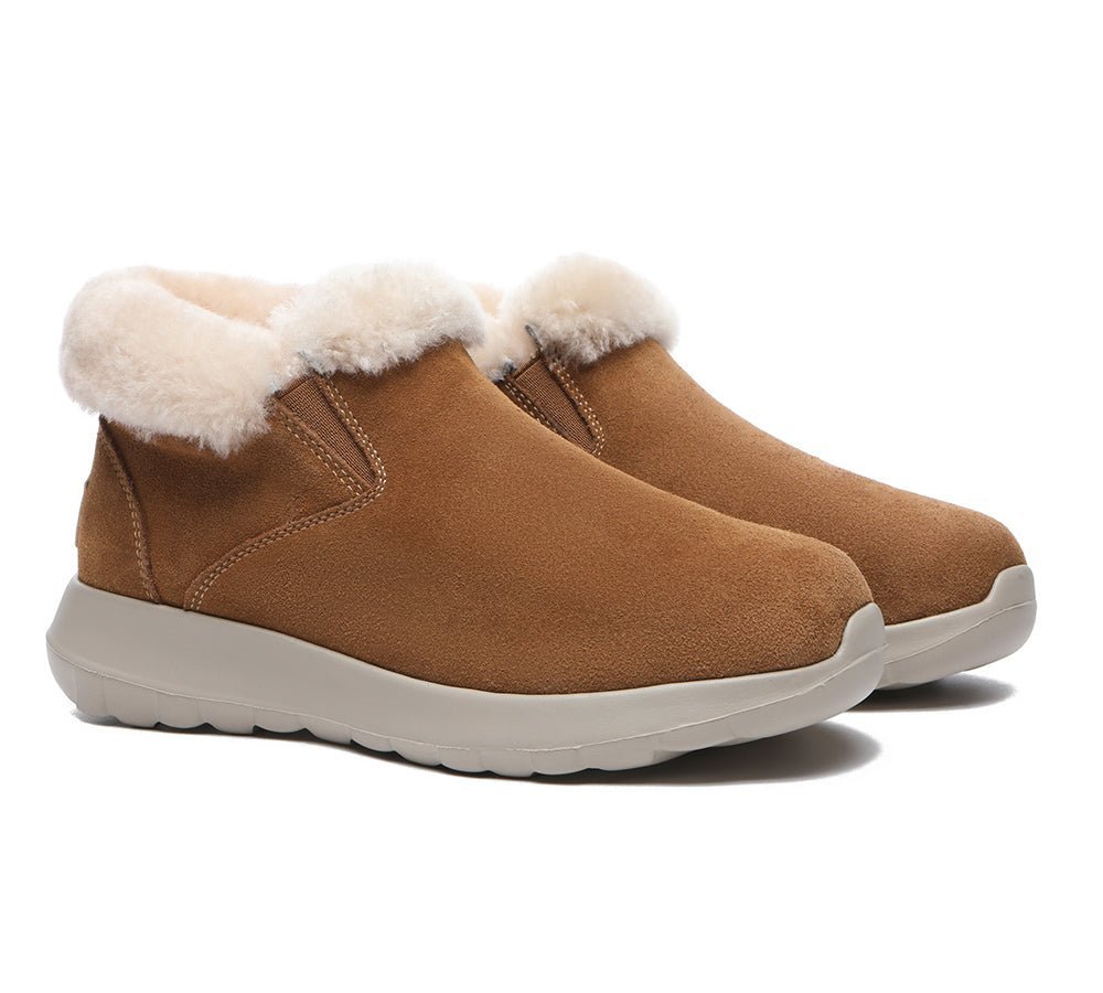 TARRAMARRA® Sheepskin Ankle Slipper Women Tana - UGG Slippers - Chestnut - AU Ladies 4 / AU Men 2 / EU 35 - Uggoutlet