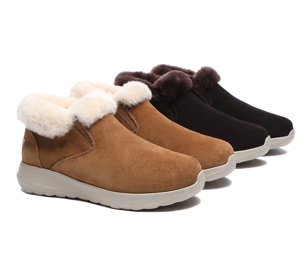 TARRAMARRA® Sheepskin Ankle Slipper Women Tana - UGG Slippers - Chestnut - AU Ladies 4 / AU Men 2 / EU 35 - Uggoutlet