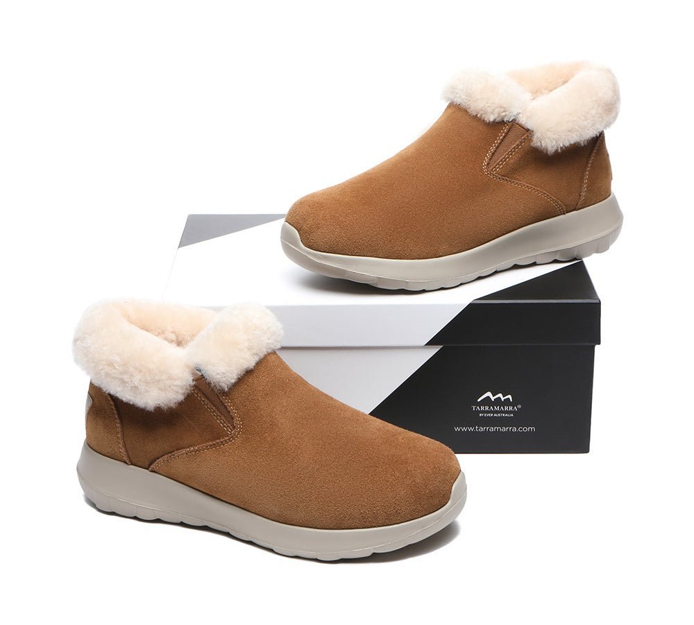 TARRAMARRA® Sheepskin Ankle Slipper Women Tana - UGG Slippers - Chestnut - AU Ladies 4 / AU Men 2 / EU 35 - Uggoutlet