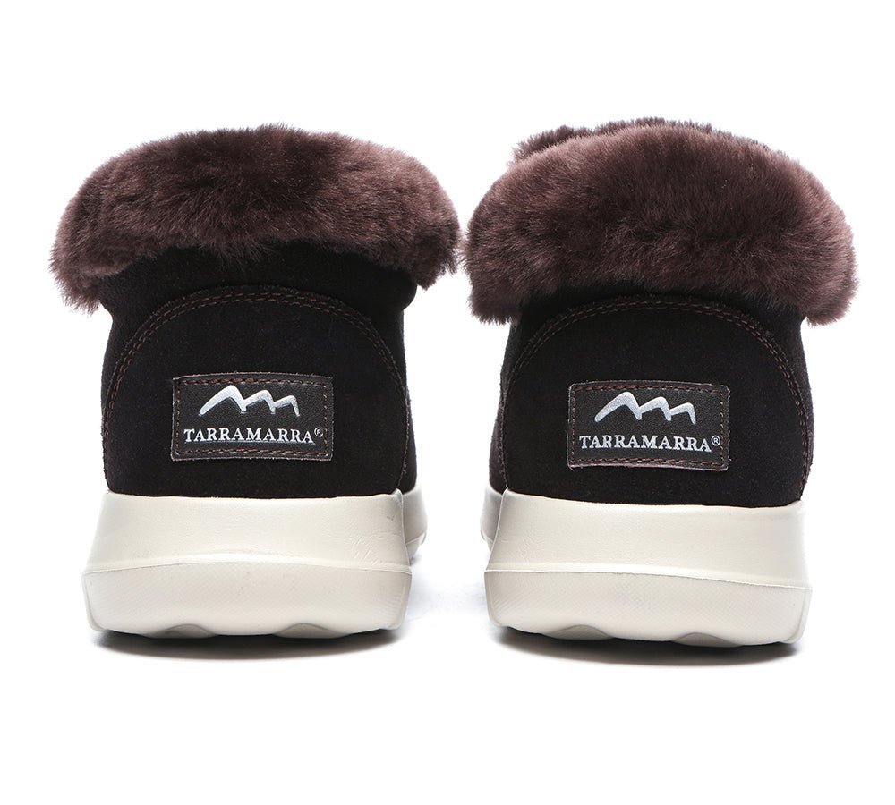 TARRAMARRA® Sheepskin Ankle Slipper Women Tana - UGG Slippers - Chocolate - AU Ladies 4 / AU Men 2 / EU 35 - Uggoutlet