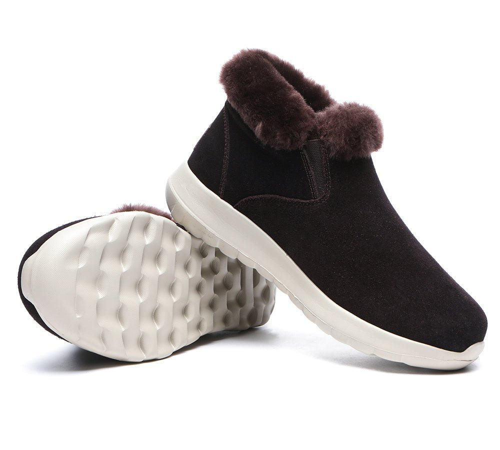 TARRAMARRA® Sheepskin Ankle Slipper Women Tana - UGG Slippers - Chocolate - AU Ladies 4 / AU Men 2 / EU 35 - Uggoutlet