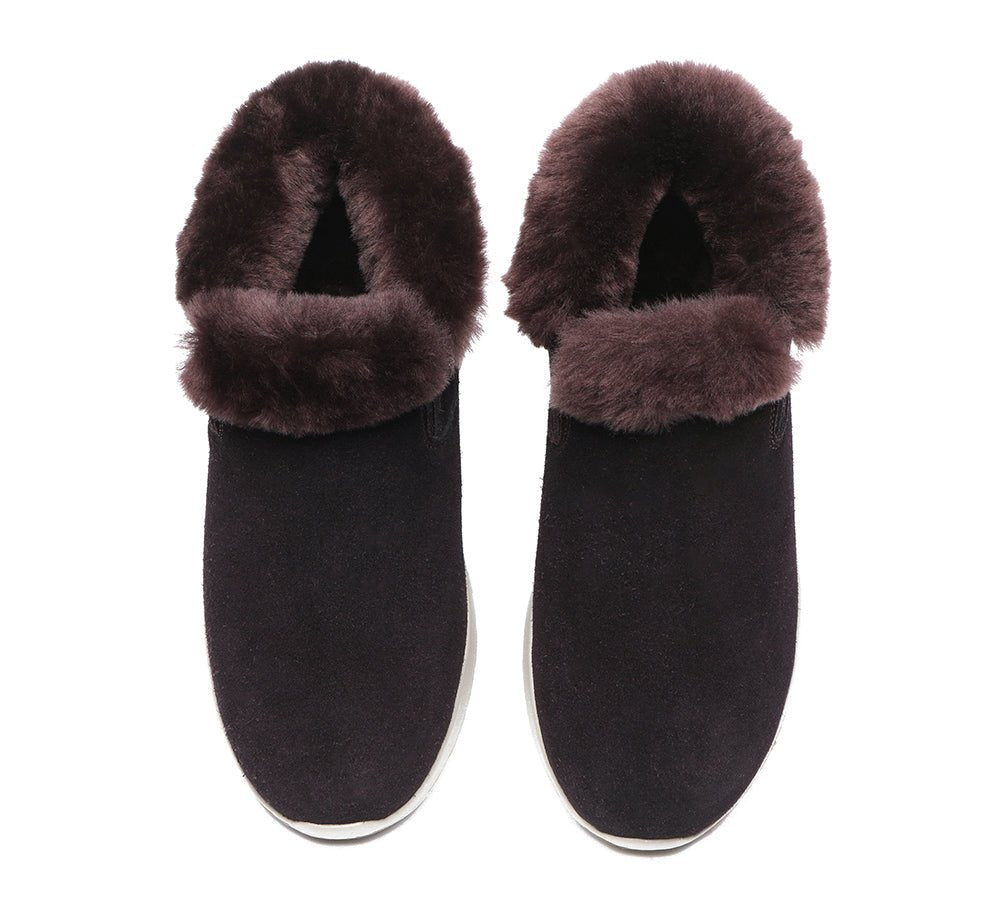 TARRAMARRA® Sheepskin Ankle Slipper Women Tana - UGG Slippers - Chocolate - AU Ladies 4 / AU Men 2 / EU 35 - Uggoutlet