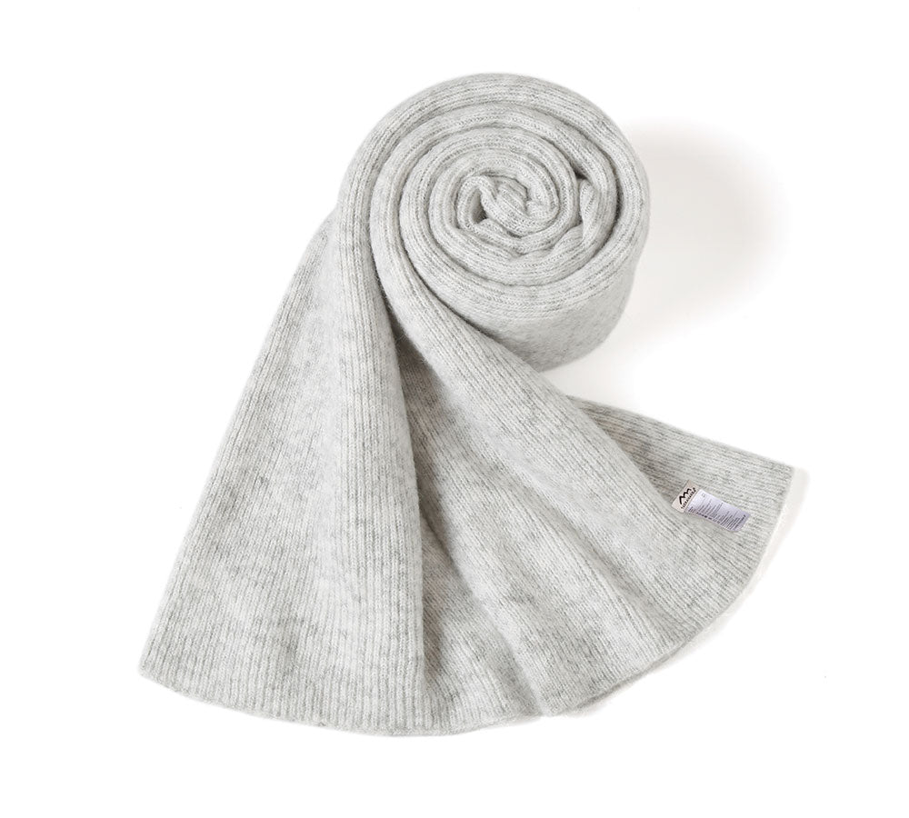 TARRAMARRA® Soft Alpaca Wool Unisex Knitted Scarf - Scarf - Light Grey - One Size - Uggoutlet