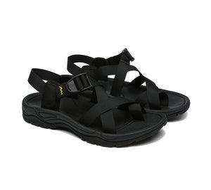 TARRAMARRA® Strappy Flat Black Sandals Women Lucianna With Toe Loop - Sandals - Black - AU Ladies 4 / AU Men 2 / EU 35 - Uggoutlet