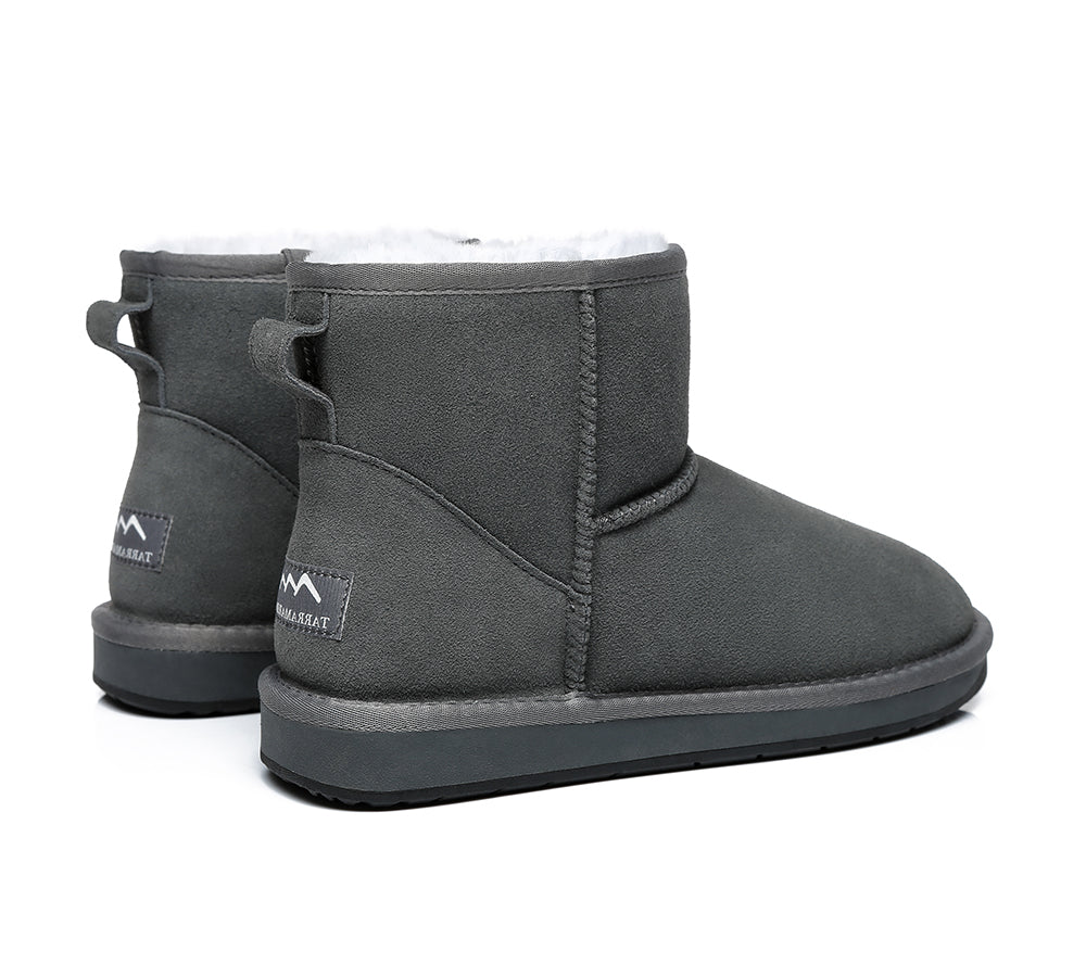 TARRAMARRA® Unisex Double Faced Sheepskin Mini Classic Boots - UGG Boots - Chestnut - AU Ladies 4 / AU Men 2 / EU 35 - Uggoutlet