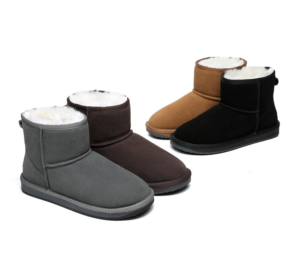 TARRAMARRA® Unisex Double Faced Sheepskin Mini Classic Boots - UGG Boots - Chestnut - AU Ladies 4 / AU Men 2 / EU 35 - Uggoutlet