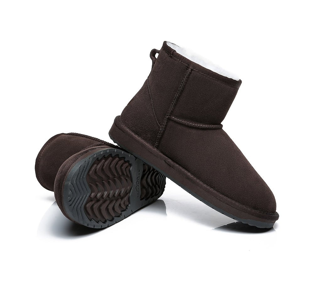 TARRAMARRA® Unisex Double Faced Sheepskin Mini Classic Boots - UGG Boots - Chestnut - AU Ladies 4 / AU Men 2 / EU 35 - Uggoutlet