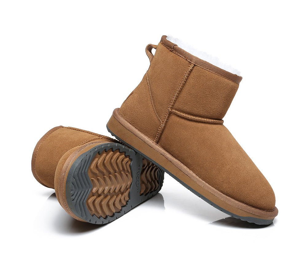 TARRAMARRA® Unisex Double Faced Sheepskin Mini Classic Boots - UGG Boots - Chestnut - AU Ladies 4 / AU Men 2 / EU 35 - Uggoutlet