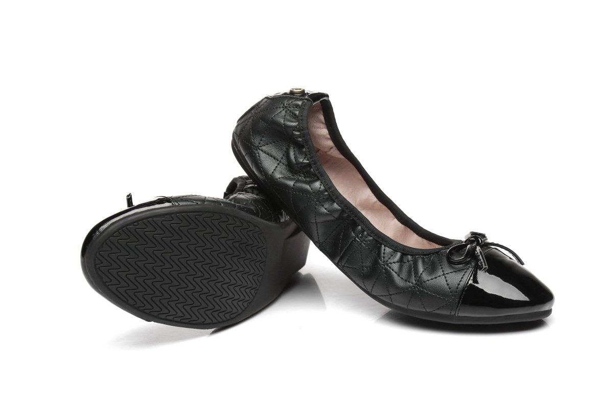 Tarramarra® Women Flat Ballet Quiche Shoes Vicky - Comfort - Black - AU Ladies 4 / AU Men 2 / EU 35 - Uggoutlet