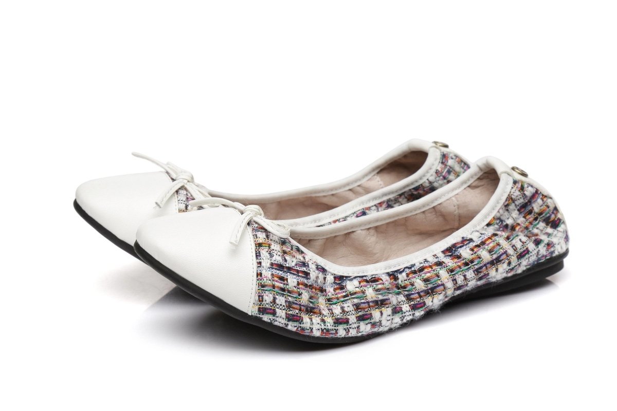 Tarramarra® Women Flat Ballet Quiche Shoes Vicky - Comfort - Plume - AU Ladies 4 / AU Men 2 / EU 35 - Uggoutlet