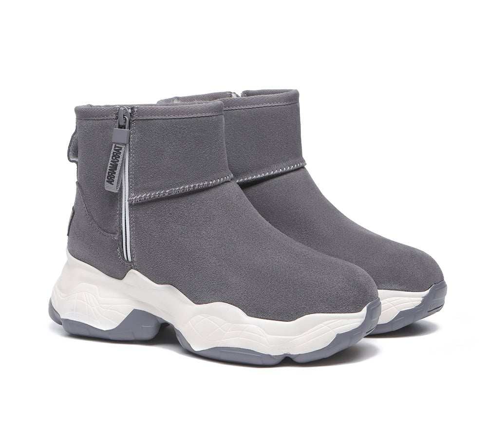 TARRAMARRA® Zipper Ankle Boots Women Fronia - Fashion Boots - Grey - AU Ladies 4 / AU Men 2 / EU 35 - Uggoutlet