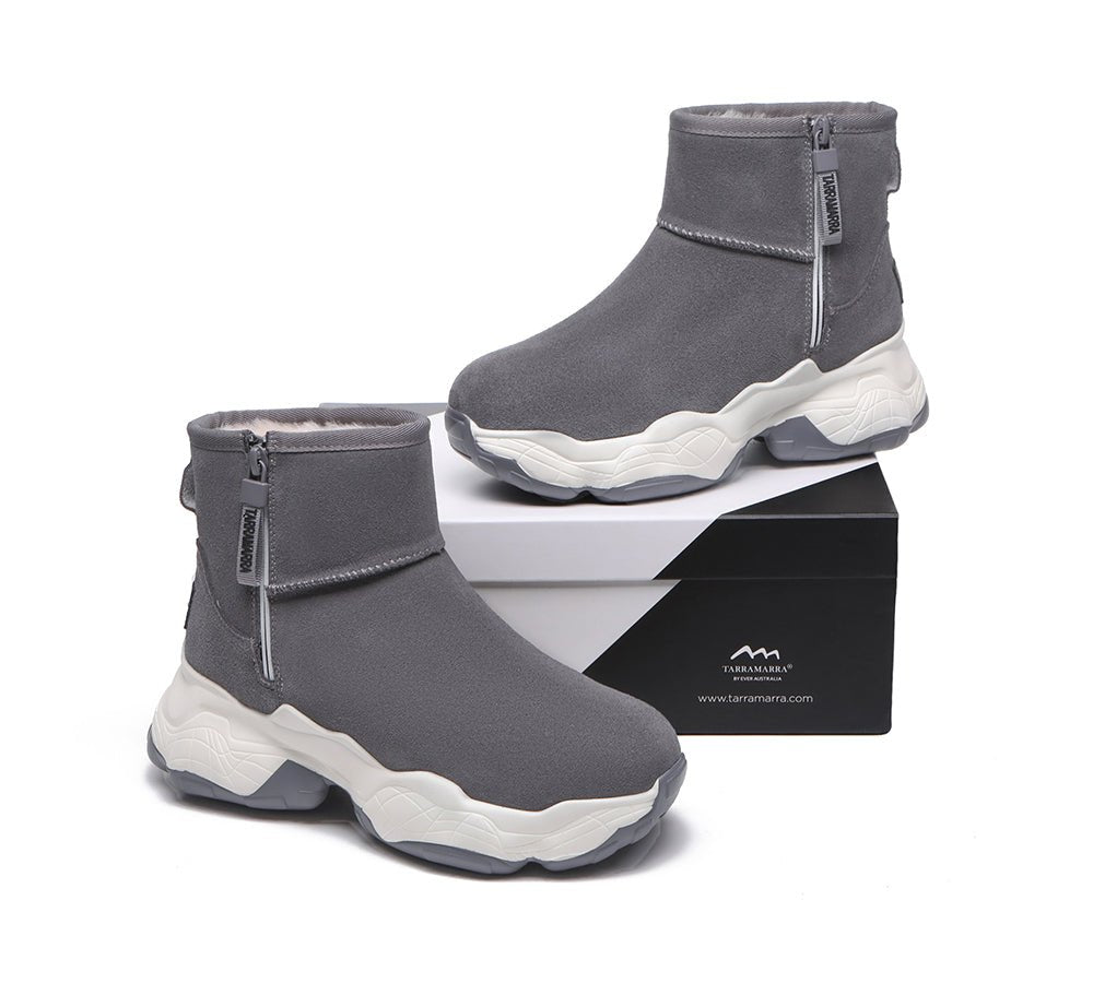 TARRAMARRA® Zipper Ankle Boots Women Fronia - Fashion Boots - Grey - AU Ladies 4 / AU Men 2 / EU 35 - Uggoutlet