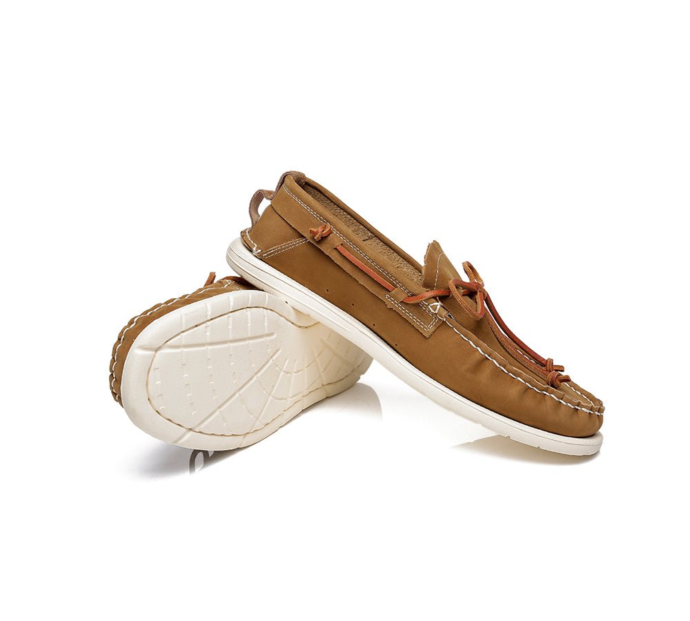 Troy Casual Slip - On Stylish Boat Men Shoes - Comfort - Chestnut - AU Ladies 10 / AU Men 8 / EU 41 - Uggoutlet