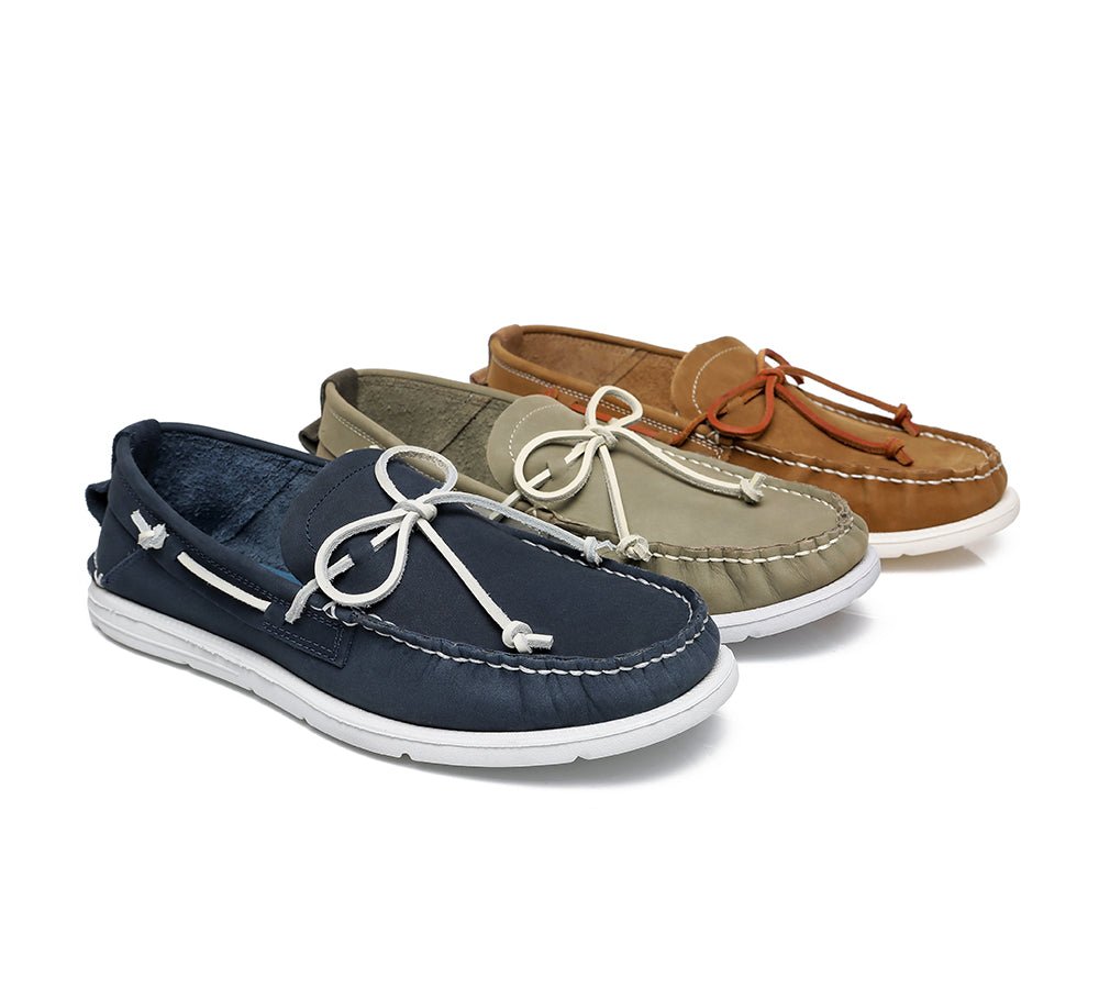 Troy Casual Slip - On Stylish Boat Men Shoes - Comfort - Chestnut - AU Ladies 9 / AU Men 7 / EU 40 - Uggoutlet