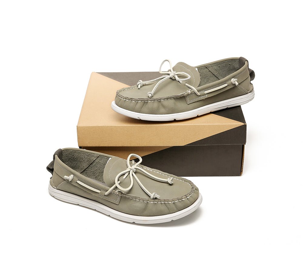 Troy Casual Slip - On Stylish Boat Men Shoes - Comfort - Grey - AU Ladies 10 / AU Men 8 / EU 41 - Uggoutlet