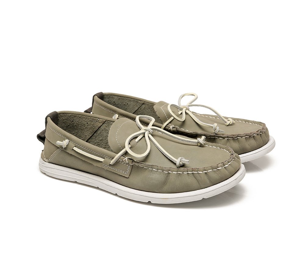 Troy Casual Slip - On Stylish Boat Men Shoes - Comfort - Grey - AU Ladies 10 / AU Men 8 / EU 41 - Uggoutlet