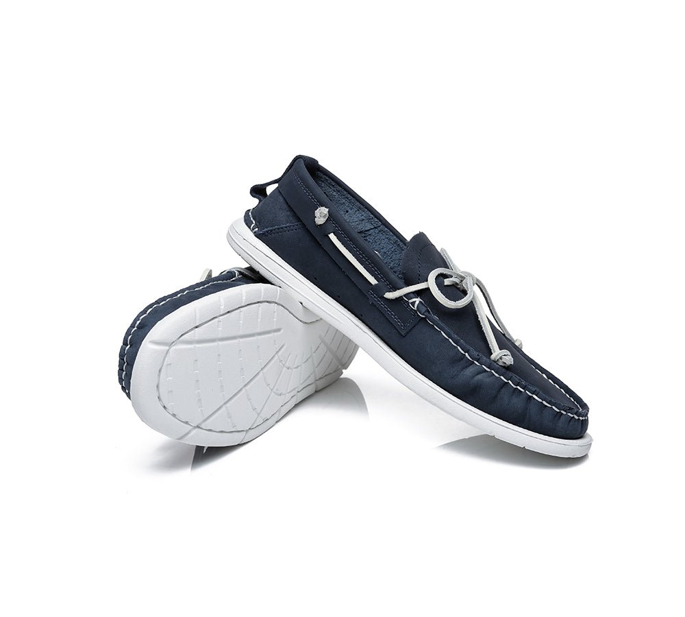 Troy Casual Slip - On Stylish Boat Men Shoes - Comfort - Navy Blue - AU Ladies 10 / AU Men 8 / EU 41 - Uggoutlet