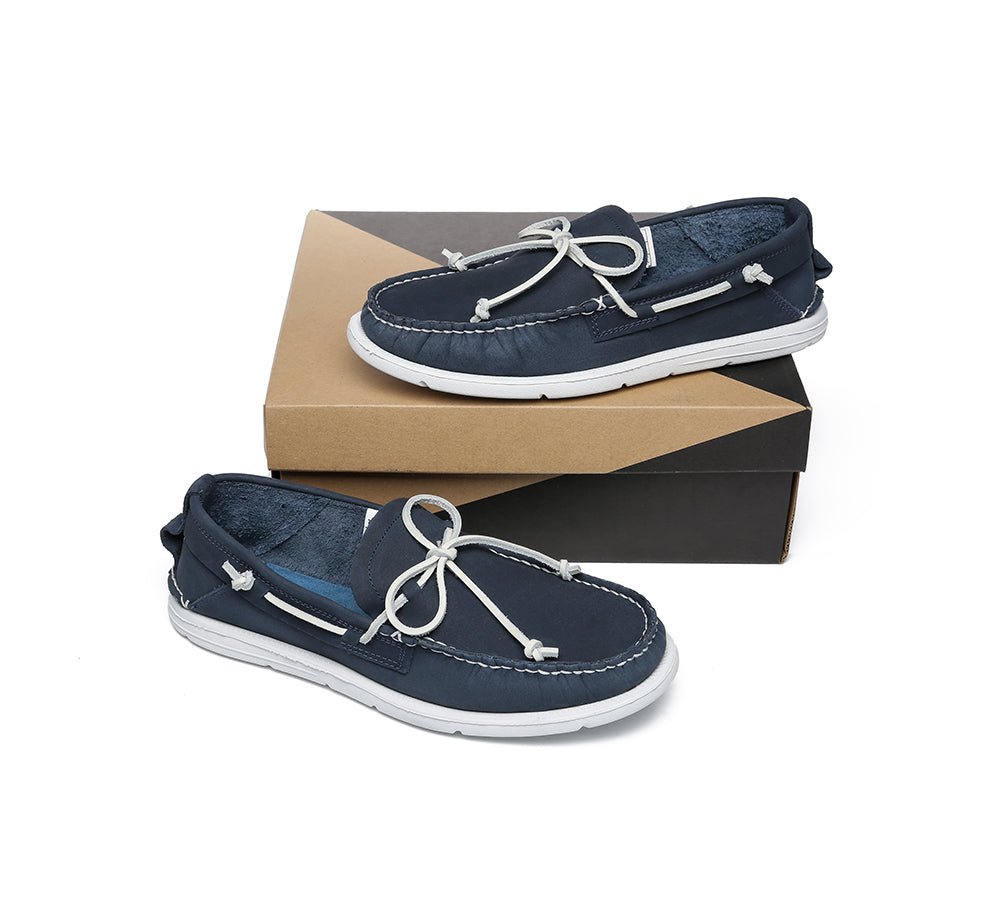 Troy Casual Slip - On Stylish Boat Men Shoes - Comfort - Navy Blue - AU Ladies 10 / AU Men 8 / EU 41 - Uggoutlet