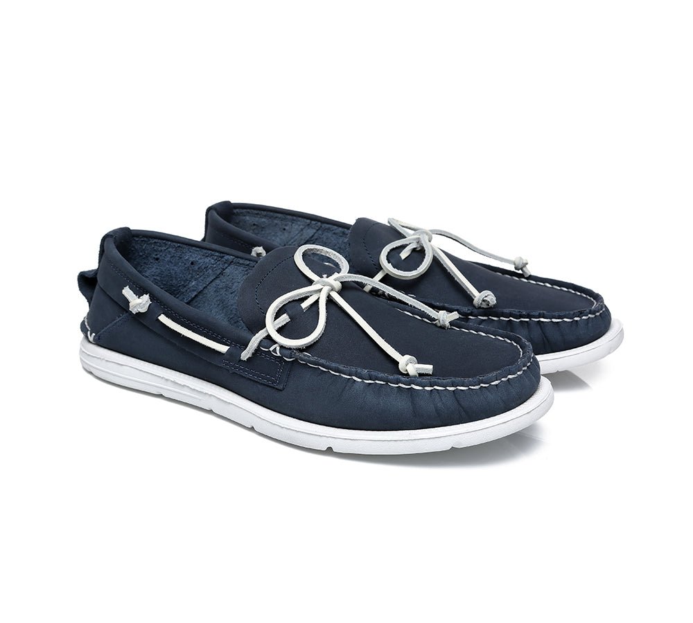 Troy Casual Slip - On Stylish Boat Men Shoes - Comfort - Navy Blue - AU Ladies 10 / AU Men 8 / EU 41 - Uggoutlet