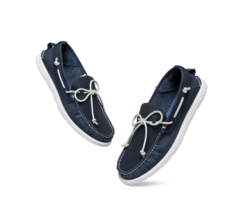 Troy Casual Slip - On Stylish Boat Men Shoes - Comfort - Navy Blue - AU Ladies 10 / AU Men 8 / EU 41 - Uggoutlet