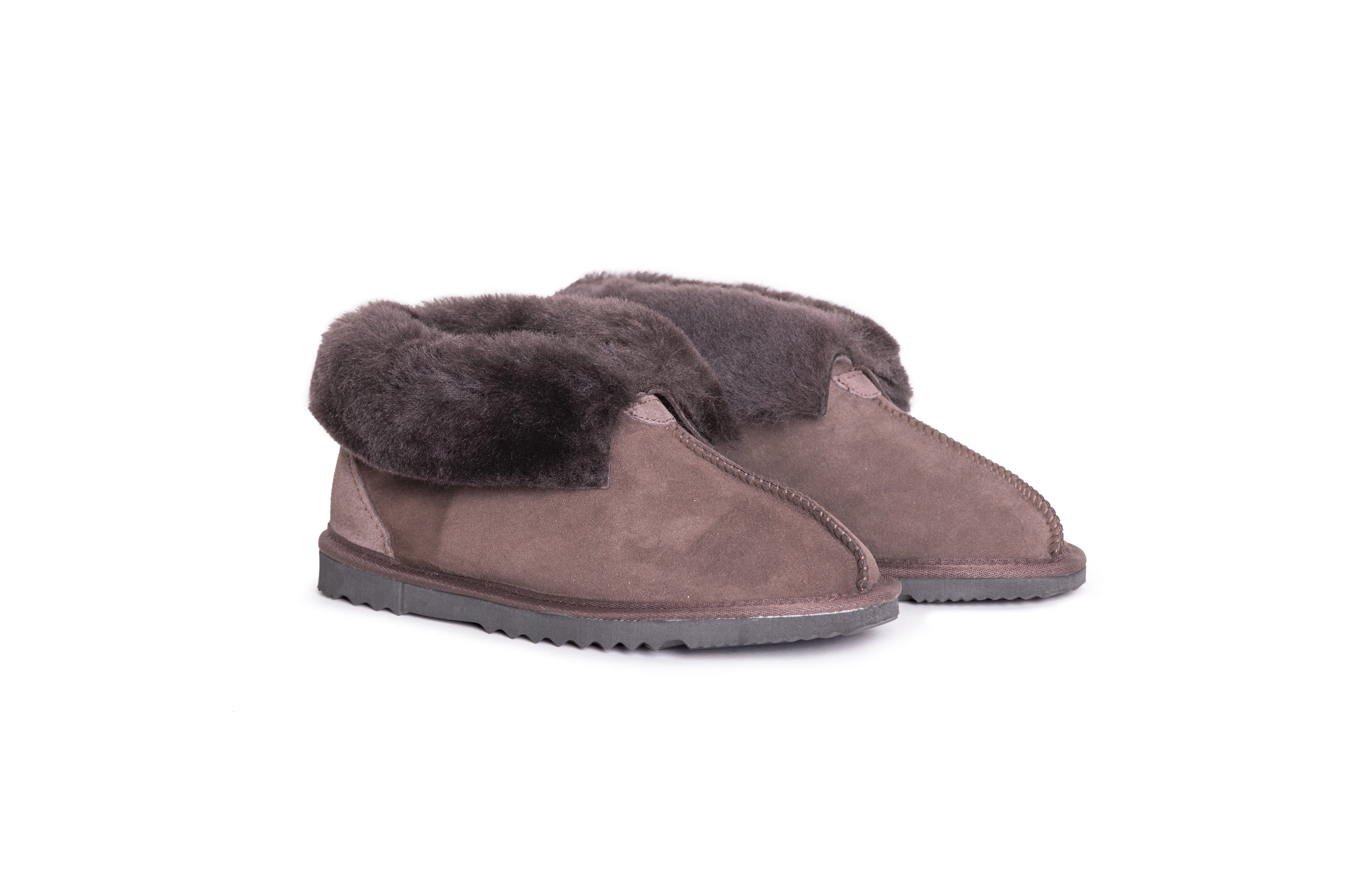 UGG Australian Shepherd® Australian Made Double-Faced Sheepskin Unisex Ugg Slipper - UGG Slippers - Chocolate - AU Ladies 5 / AU Men 3 / EU 36 - Uggoutlet