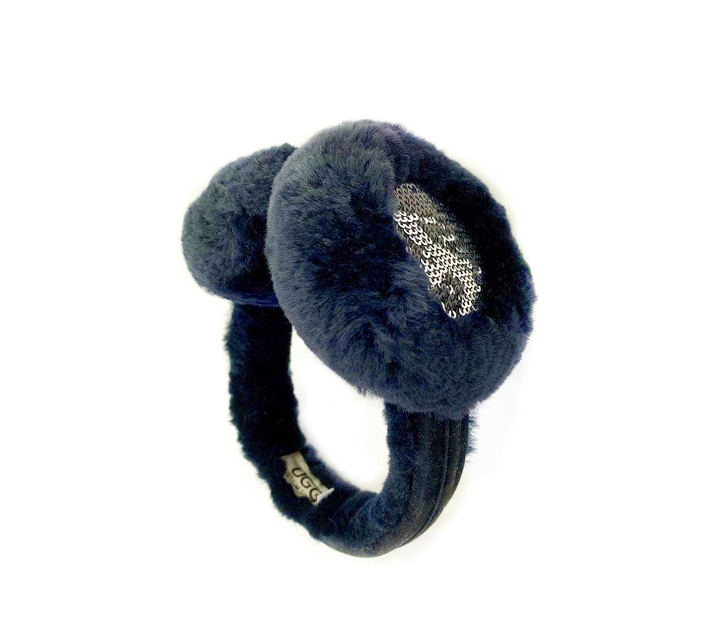 UGG Australian Shepherd® Merino Wool Women Fashion Winter Earmuffs - Eramuff - Black - Uggoutlet
