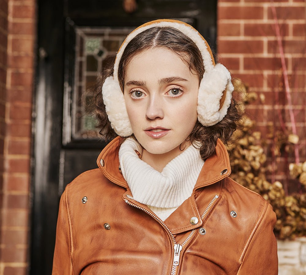 UGG Australian Shepherd® Merino Wool Women Fashion Winter Earmuffs - Eramuff - Chestnut - Uggoutlet