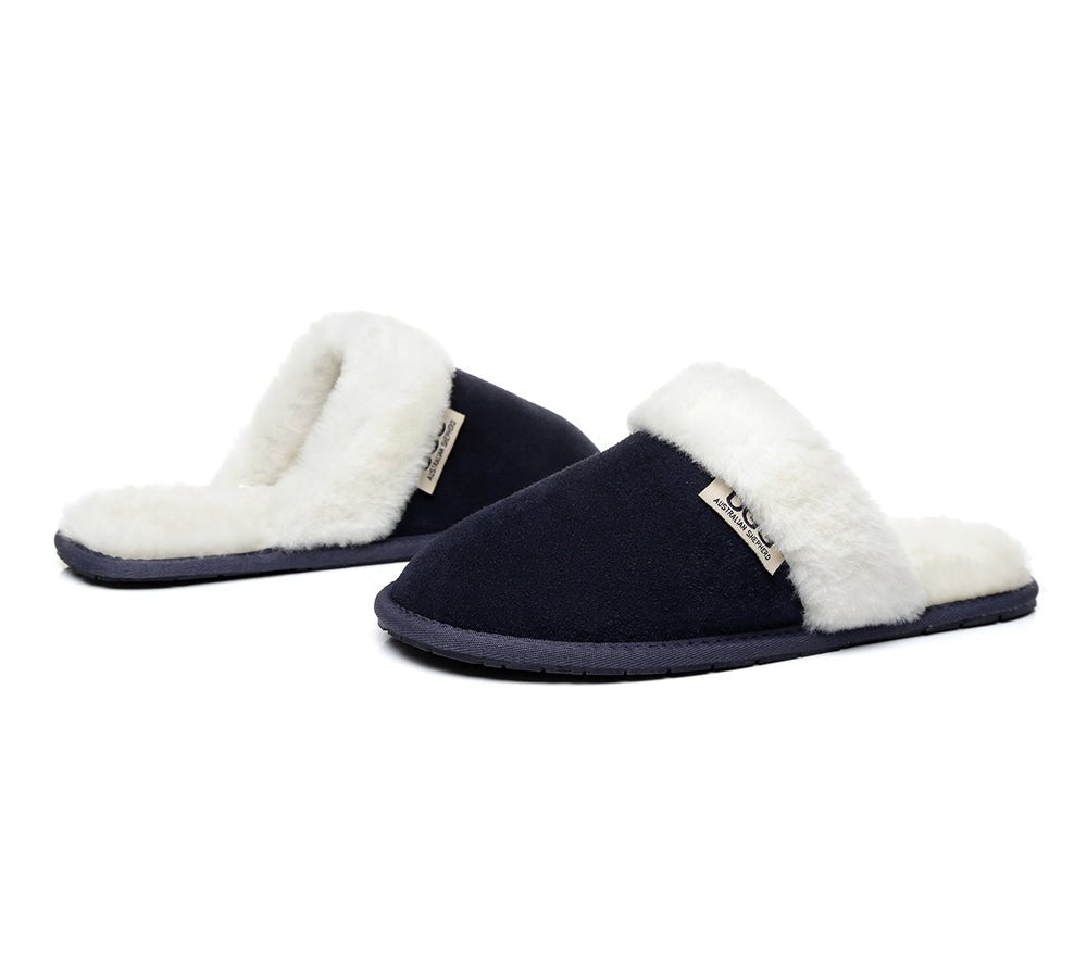 UGG Australian Shepherd® Sheepskin Wool Slipper Lassie - UGG Slippers - Navy Blue - S - Uggoutlet