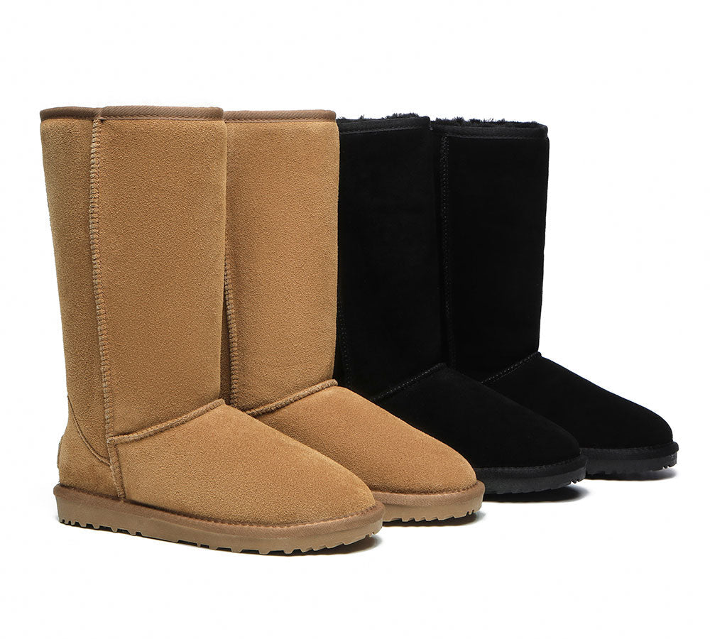 UGG Boots - AS UGG Boots Double Face Sheepskin Tall Classic Suede