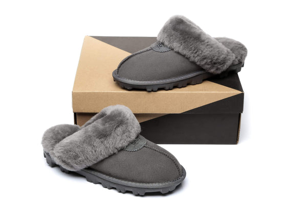 UGG Slippers - AS UGG Slippers Waffle Unisex Scuff Double Face Sheepskin