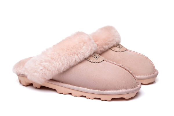 UGG Slippers - AS UGG Slippers Waffle Unisex Scuff Double Face Sheepskin