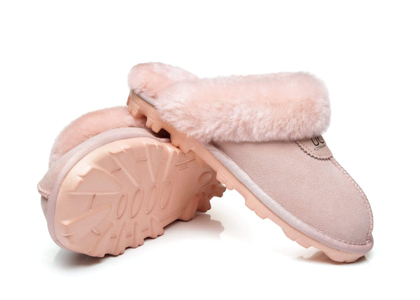 UGG Slippers - AS UGG Slippers Waffle Unisex Scuff Double Face Sheepskin