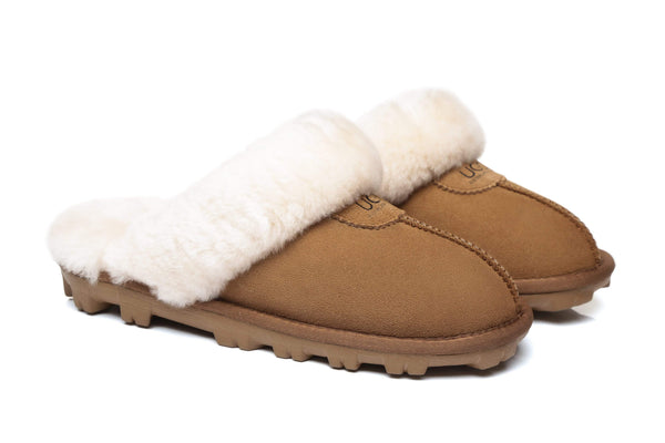 UGG Slippers - AS UGG Slippers Waffle Unisex Scuff Double Face Sheepskin