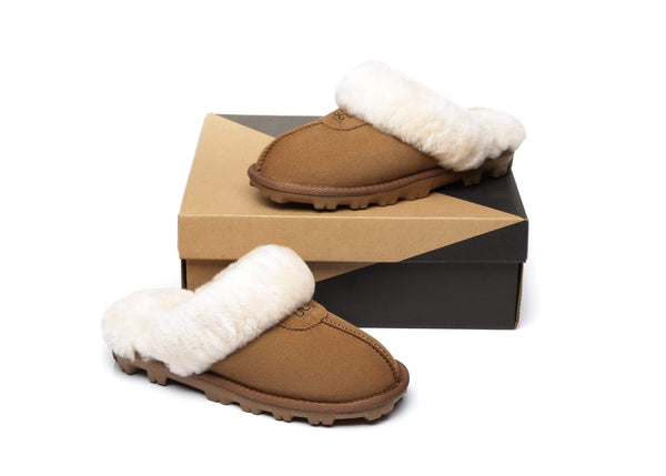 UGG Slippers - AS UGG Slippers Waffle Unisex Scuff Double Face Sheepskin