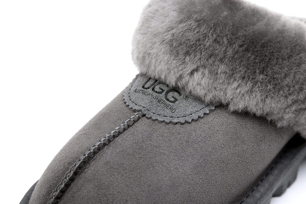 UGG Slippers - AS UGG Slippers Waffle Unisex Scuff Double Face Sheepskin