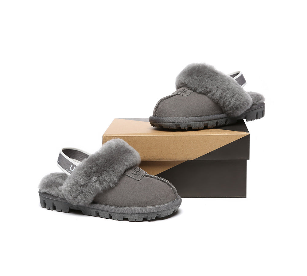 UGG Boots - AUSTRALIAN SHEPHERD® UGG Kids Sheepskin Wool Slingback Slippers Suzie